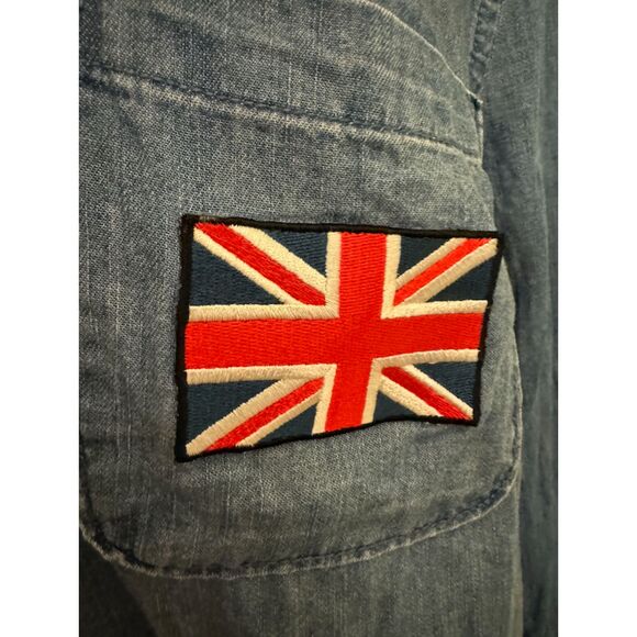 Merona Denim Button Down with Wings/Embellishments-Sz XL - Picture 5 of 13